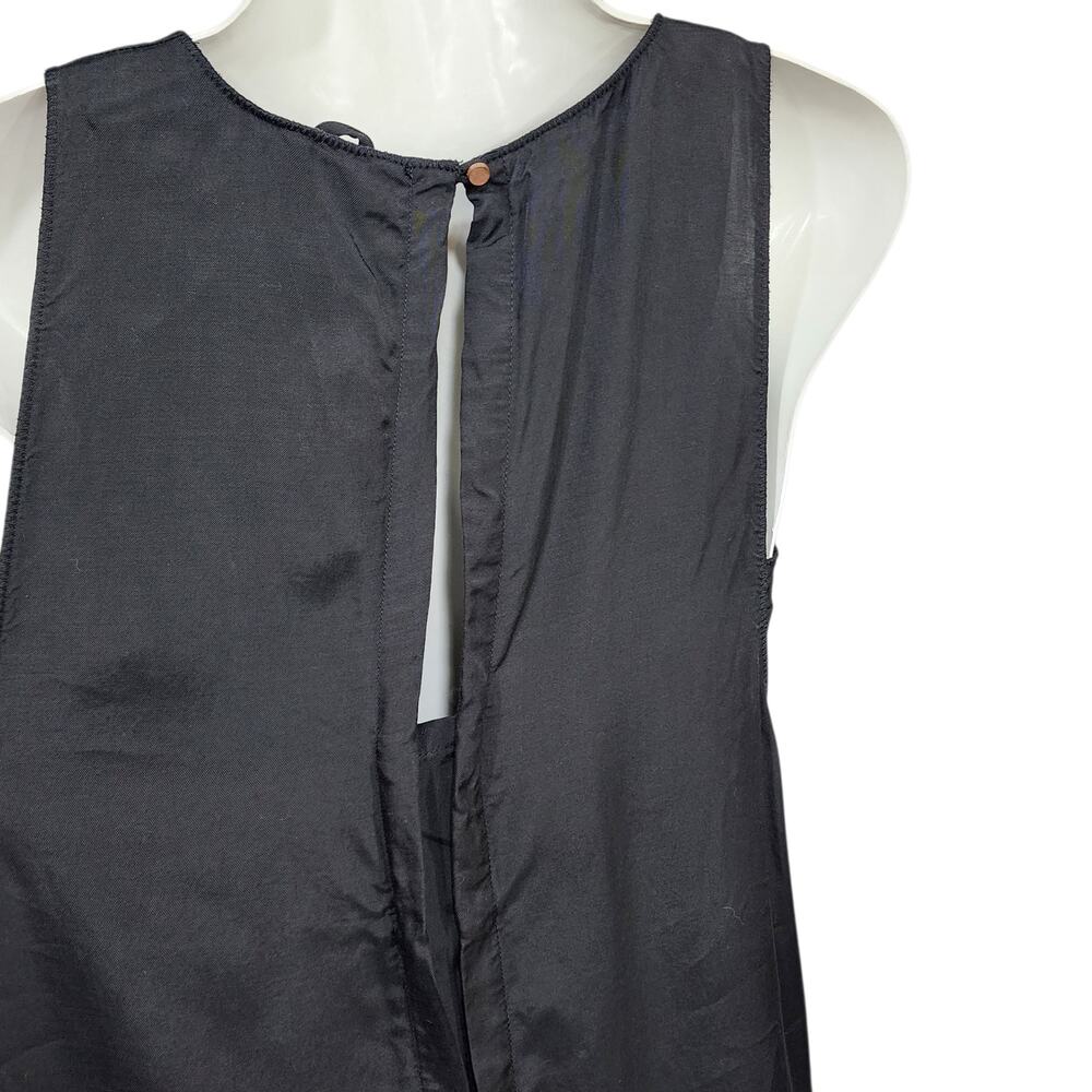 Lou & Grey Sleeveless Maxi Dress Built in Tank Bra Black Size Medium - Picture 9 of 14